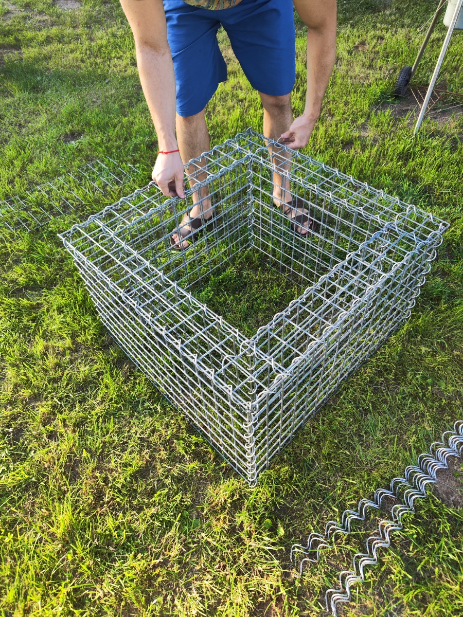 Очаг габион Firebarrel 70, сборный, Сетка сварная, Zn яч. 50х100 Ø3,8 мм. ГОСТ Р 58120-2018