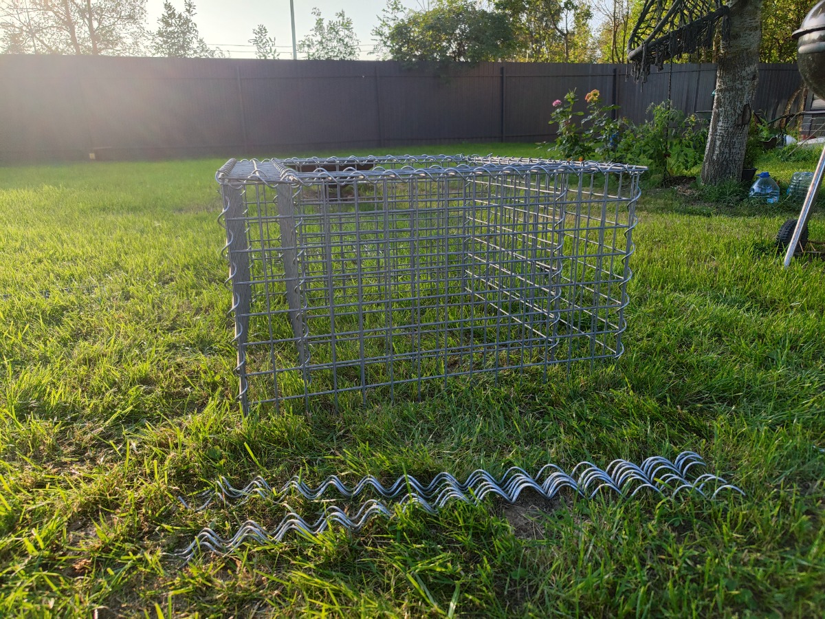 Очаг габион Firebarrel 70, сборный, Сетка сварная, Zn яч. 50х100 Ø3,8 мм. ГОСТ Р 58120-2018