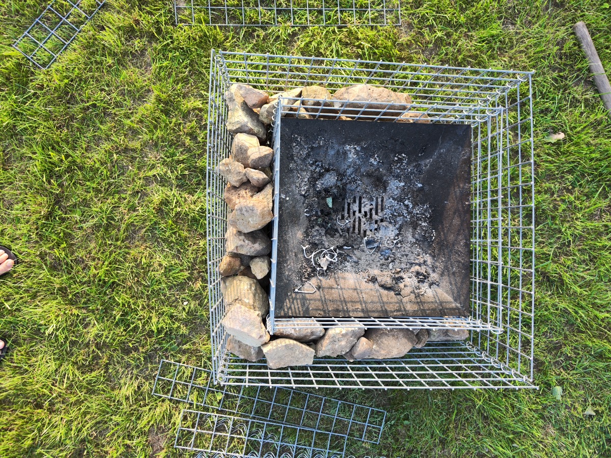 Очаг габион Firebarrel 70, сборный, Сетка сварная, Zn яч. 50х100 Ø3,8 мм. ГОСТ Р 58120-2018