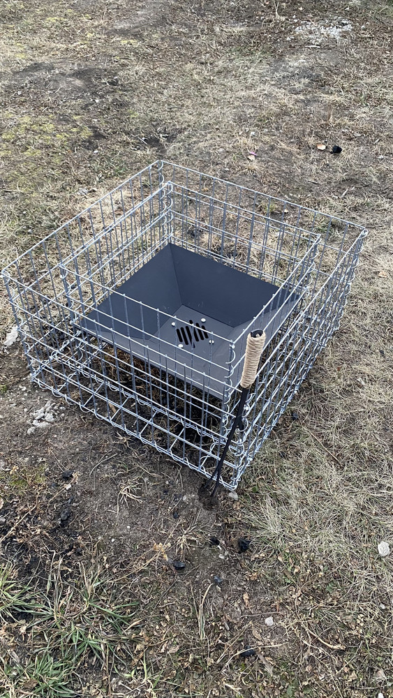 Очаг габион Firebarrel 70, сборный, Сетка сварная, Zn яч. 50х100 Ø3,8 мм. ГОСТ Р 58120-2018